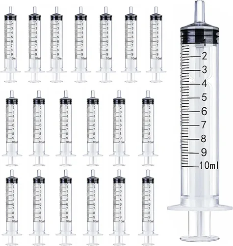 Vista 8 de 40 jeringas de plástico de 0.1 onzas líquidas, empaquetadas individualmente para experimentos de laboratorio científico, recarga, riego, medición