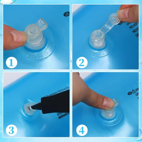Vista 3 de Flotador inflable de 3 piezas de corazón para piscina, anillos de natación inflables con purpurina, despedida de soltera, tubo flotador, anillo