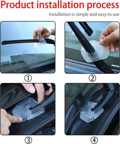 Vista 5 de 2 piezas de almohadillas de protección para agujero de brazo de limpiaparabrisas de coche, protector de agujero de brazo de limpiaparabrisas