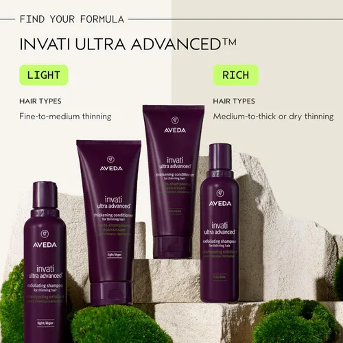 Vista 8 de Aveda Invati Ultra Advanced Exfoliating Shampoo Light & Rich Step 1 of 4 Reduces Hair Loss by 77% for Medium to Thick Thinning Hair Types