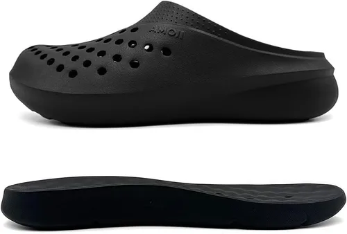 Vista 2 de Amoji Zuecos de jardín para hombre, zapatos de verano para jardinería, zapatos de playa AM2277