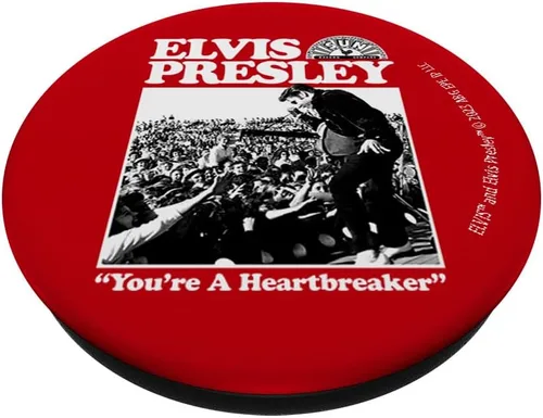 Vista 2 de Sun Records X Elvis Presley PopSockets PopGrip estándar You're A Heartbreaker