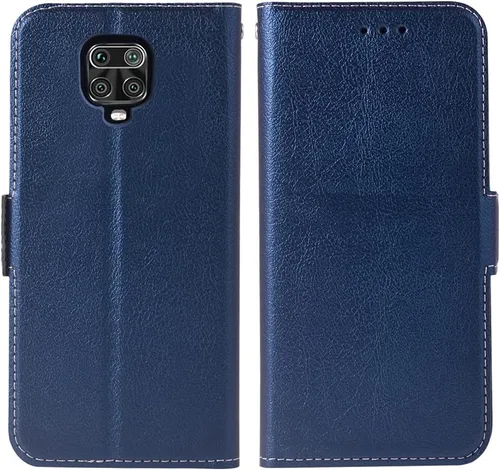 Vista 8 de Compatible con Xiaomi Redmi Note 9 Pro/Note 9s/Note9 Pro Max/Poco M2 Pro Wallet Case Funda de cuero Flip Cover Titular de la tarjeta Fundas de Azul
