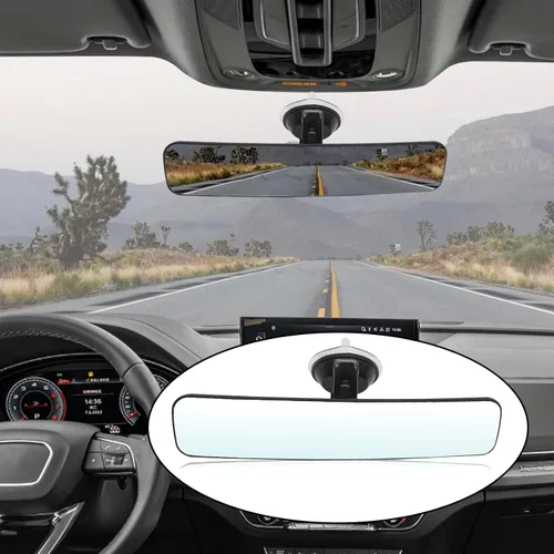 Vista 7 de Espejo retrovisor interior para automóvil, antideslumbrante, reduce los puntos ciegos, convexo, gran angular, HD, espejo retrovisor ajustable de 360