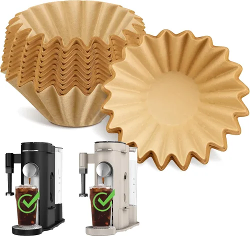Vista 7 de Filtros de papel de café desechables para cafetera Ninja PB051 PB041, 150 filtros de café para cafetera Ninja, color blanco