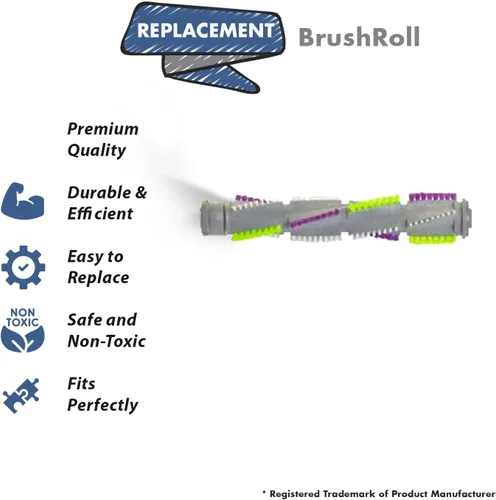 Vista 2 de Pieza de repuesto para Bissell Triple Action Brush Roll para aspiradoras verticales seleccionadas # comparar con la parte 1611316