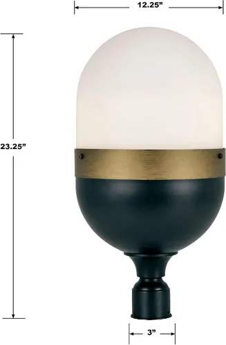 Vista 5 de Brian Patrick Flynn para Crystorama Capsule Outdoor 3 Light Post