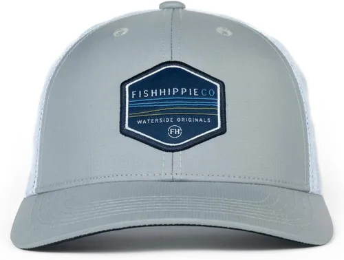 Vista 2 de Fish Hippie Gulfstream Trucker Hat Malla trasera Cierre ajustable Snapback