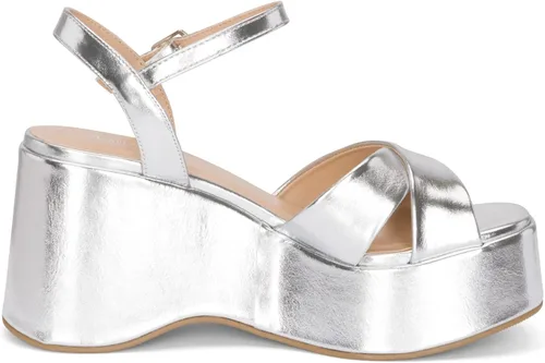Vista 3 de Chariot & Co -Daystar- Sandalias de verano de moda con plataforma y correa al tobillo para mujer