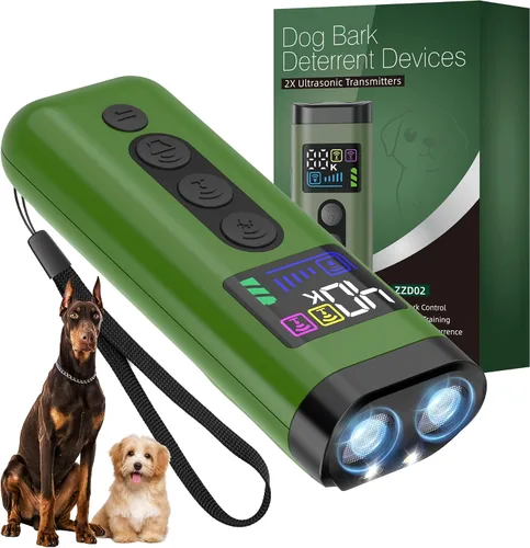 Vista 10 de Dispositivo disuasorio de ladridos de perro, rango de 65 pies, dispositivo ultrasónico de disuasión de ladridos 3X y entrenador ultrasónico