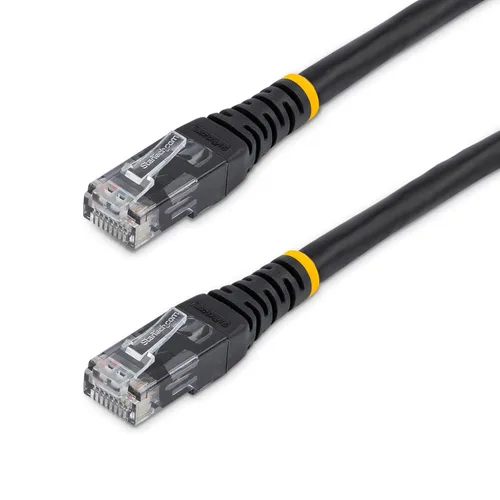 Vista 53 de StarTech. com Cable Ethernet CAT6 de 1 pie – Cable Ethernet CAT 6 Gigabit negro -650MHz 100W PoE++ RJ45 UTP moldeado Categoría 6 Network/Patch Cord