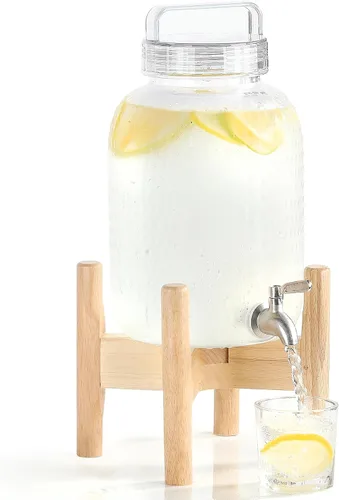 Vista 14 de EGGKITPO Dispensadores de bebidas de 1.5 galones con grifo y elegante soporte para fiestas, dispensador de limonada de policarbonato con soporte