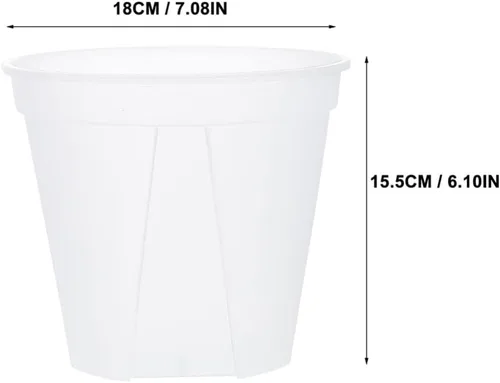 Vista 5 de Scicalife Maceta de plástico para guardería, maceta transparente para control de raíces, maceta de un galón para jardín, patio, balcón, oficina