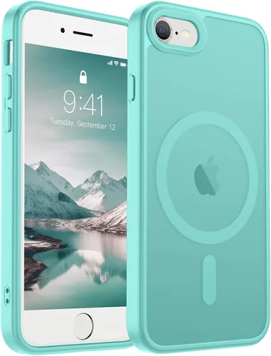 Vista 265 de SUPFINE Funda magnética para iPhone SE 2022 (3ª)/2020 (2ª), iPhone 8 (compatible con MagSafe) (protección contra caídas de grado militar), funda