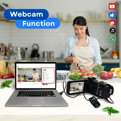 Vista 4 de Ultimaxx Videocámara de cámara 4K de 42 MP, grabadora de video, compatible con vlogging, YouTube, TikTok, videocámara digital con pantalla LCD de 3