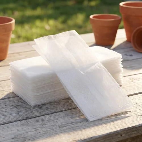 Vista 6 de 200pcs Non Woven Seedling Bags for Vegetables and Peppers, White