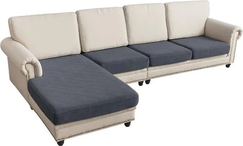 Vista 11 de Funda de sofá seccional de 3 piezas para sofá seccional en forma de L, protector elástico de muebles para sofá seccional izquierdo o derecho