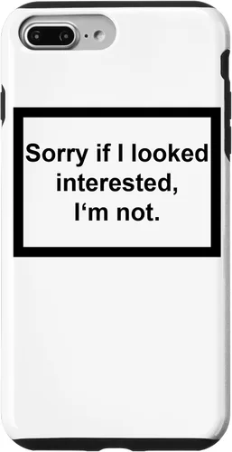 Vista 12 de iPhone 16 Sorry If I looking Interested I'm not - Funda de regalo con frase divertida