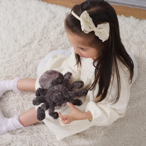 Vista 7 de Apricot Lamb Juguetes Insecto Peluche Araña Diablo Animal de peluche suave y tierno perfecto para niños (negro)