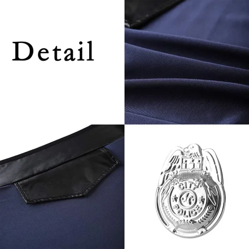 Vista 5 de Disfraz de policía sexy para mujer, disfraz de policía, lencería y uniforme para cosplay