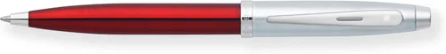 Vista 2 de Sheaffer 100 Series Brushed Chrome Cap/Nickel Trim Bolígrafo - Barril Rojo