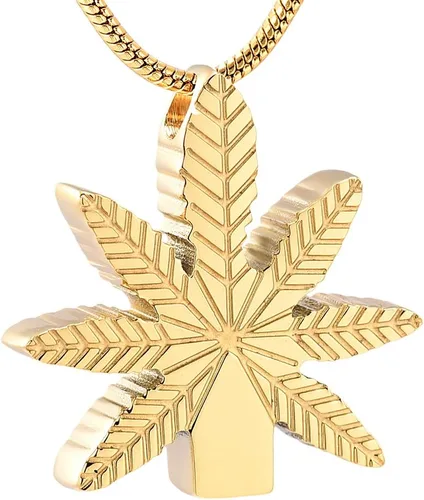 Vista 11 de shajwo Collares de urna de hojas de marihuana para cenizas para mujeres y hombres, joyería de cremación, colgante conmemorativo de cenizas humanas