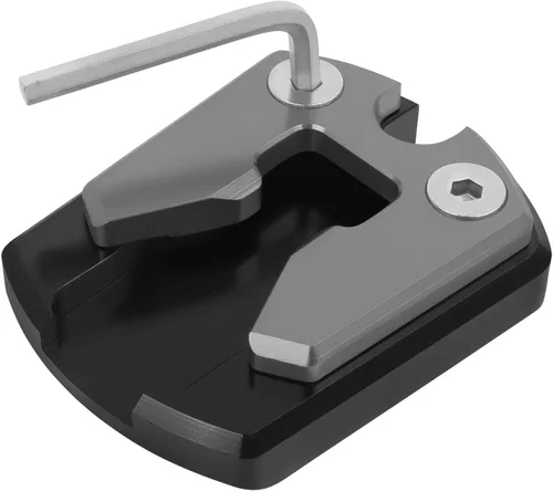 Vista 7 de Extensor de extensión de soporte para motocicleta compatible con Yamaha XMAX300 NMAX155 NMAX125 MT15 MT-125 CNC Aluminio Kickstand Foot Enlarger Pad