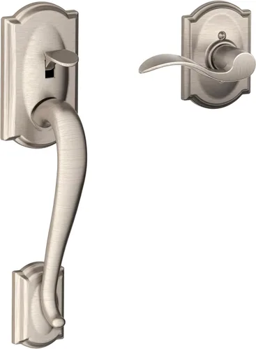 Vista 21 de SCHLAGE FE285 622 Acc CAM LH Juego de Manijas Mitad Inferior, Moldura Interior Camelot, Negro Mate