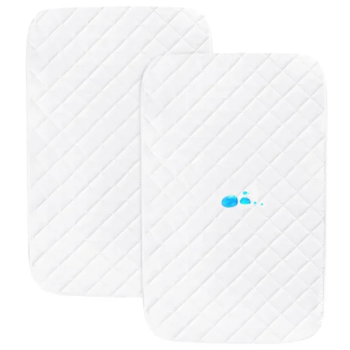 Vista 7 de Funda de colchón de moisés para colchón de reloj de arena/moisés ovalado, protector de colchón impermeable acolchado para moisés (32 x 17 pulgadas)