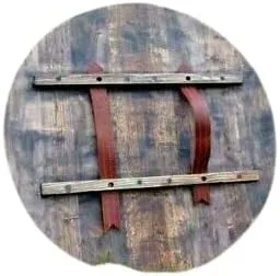 Vista 6 de Guerrero LARP medieval Escudo redondo vikingo de madera y acero Escudo templario de Armadura por Relic Handicrafts