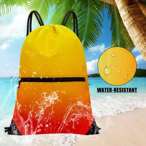 Vista 6 de HOLYLUCK - Mochila, bolsa deportiva con cordón ajustable para gimnasio