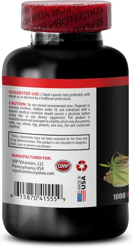 Vista 3 de Cápsulas de aceite de semilla de cáñamo, aceite de semilla de cáñamo orgánico de 1400 mg - Ácido graso completo, semilla de cáñamo para el cabello