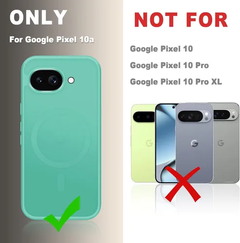 Vista 1324 de Funda para Google Pixel 10 Pro XL, cubierta magnética mate, color negro Fit for MagSafe, Screen Protector included, Shockproof Military Grade