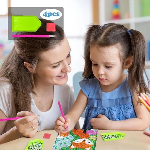 Vista 2 de QEUOYSS Kits de arte de diamantes 5D para niños principiantes, kits fáciles de artes y manualidades para niños de 8 a 12 años, juego de manualidades