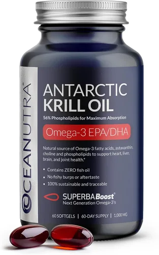 Vista 8 de Aceite de krill 100% puro 1000 mg suministro de 120 días de doble fuerza 56% fosfolípidos astaxantina sustentable antártico SuperbaBoost Omega 3 EPA