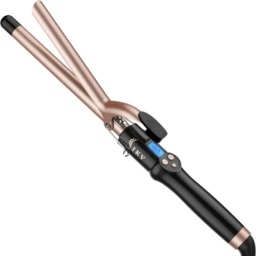 Vista 11 de Rizador de barril extra largo de 1 pulgada, varita de cerámica de turmalina profesional de doble voltaje