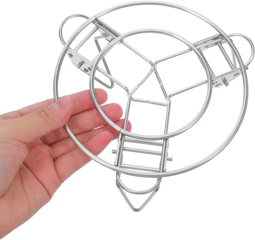 Vista 4 de Estante de vapor de acero inoxidable plegable ajustable para ollas a