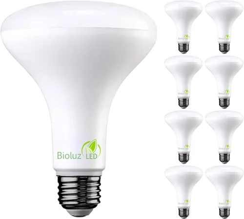 Vista 13 de Bioluz LED Paquete de 4 Bombillas LED BR30 Luces de Inundación para Interiores 90+ CRI Equivalente a 65W usa 7.5W 2700K Blanco Cálido 650 Lúmenes