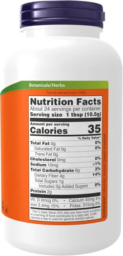 Vista 2 de NOW Suplementos, certificado orgánico y sin OMG, polvo de hierba de trigo, superalimento verde, 9 onzas