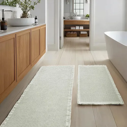 Vista 42 de JIUZHEN Tapete de Baño Mejorado con Diseño de Gofre Súper Absorbente Tapetes de Baño Antideslizantes Alfombras de Baño Lavables a Máquina de Secado