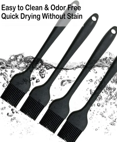 Vista 4 de Cepillo de silicona para cocinar, cepillo de alimentos resistente al calor para barbacoa, cepillo de silicona de grado alimenticio para hornear