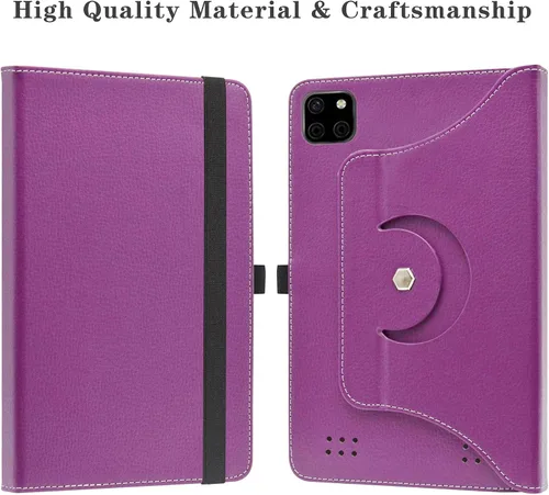 Vista 5 de LiuShan Funda de poliuretano con rotación 360 para DIALN X8 Ultra/Vortex Tab 8 4G/Foxx T8 Plus/Sky Devices Elite T8/Elite Octa/MAXWEST Nitro 8/Astro