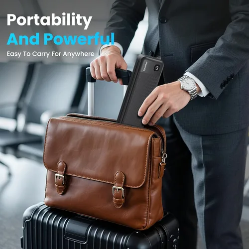 Vista 5 de Impresora portátil para viajes, impresora térmica inalámbrica Negro