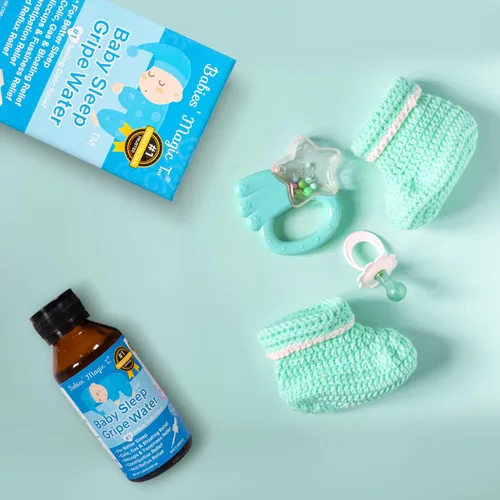 Vista 8 de Bebés Magic T Baby Sleep Gripe Water para aliviar los cólicos y gases del bebé, suave y seguro, apoya la comodidad de los cólicos y los gases