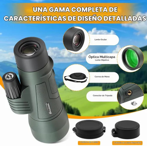 Vista 5 de Astromania Telescopio monocular 10x50 BAK4 monoculares de alta potencia