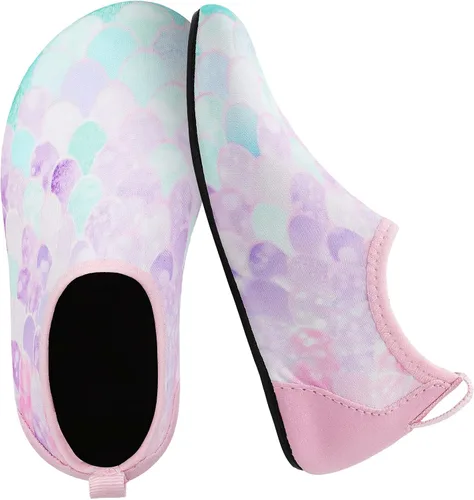 Vista 2 de Centipede Demon Zapatos de agua para niños y niñas, secado rápido, calcetines acuáticos para deportes, playa, natación, surf