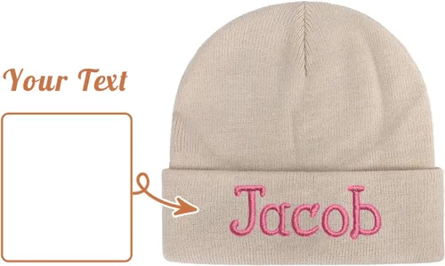 Vista 8 de Gorros personalizados para bebés, niñas y niños, gorros bordados personalizados con nombre para bebés, niños y adultos