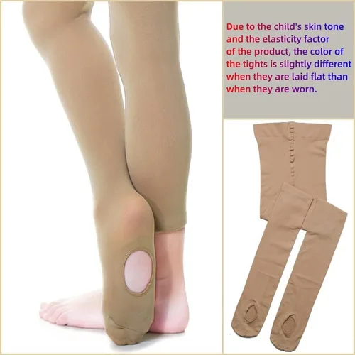 Vista 3 de DIPUG 3 pares de mallas de ballet convertibles para niñas (niñosniños)