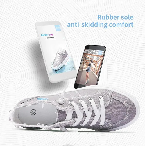 Vista 6 de Obtaom Play - Tenis de lona para mujer, color blanco deslavado y estampado de leopardo, sin cordones, a la moda