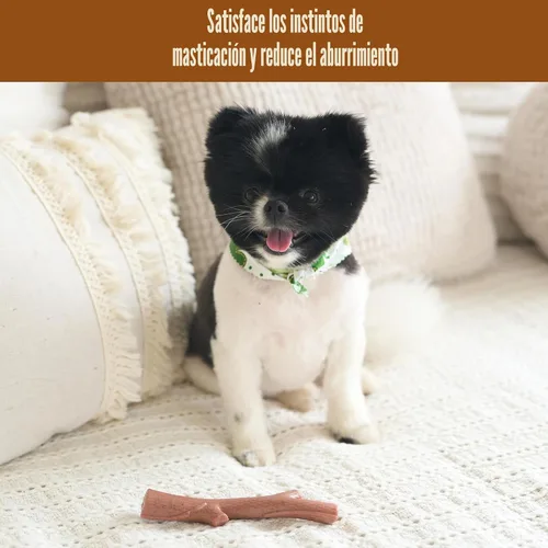 Vista 6 de SPOT Bam-Bones Plus Branch - Fibra de bambú y nailon, masticable duradero y de larga duración para perros masticadores agresivos, gran juguete